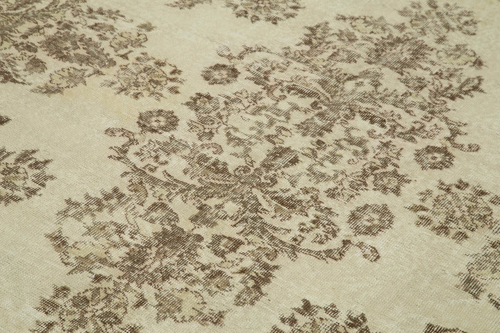 6x10 Beige Turkish Vintage Area Rug - 39119