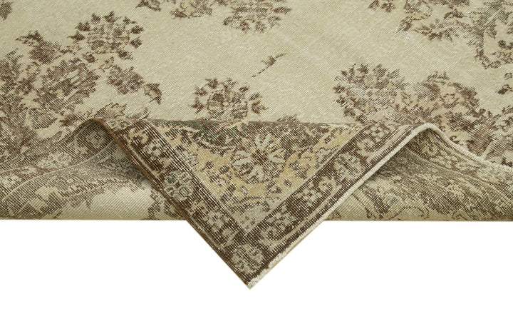 6x10 Beige Turkish Vintage Area Rug - 39119
