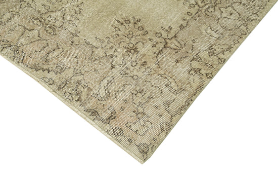 7x10 Beige Turkish Vintage Area Rug - 39287