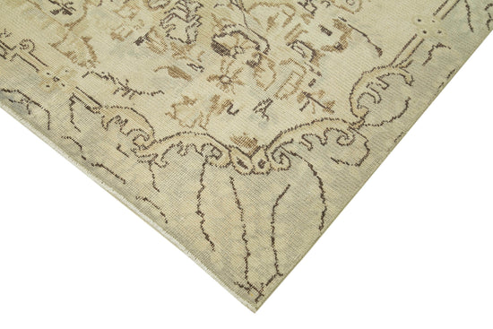 6x10 Beige Turkish Vintage Area Rug - 39293