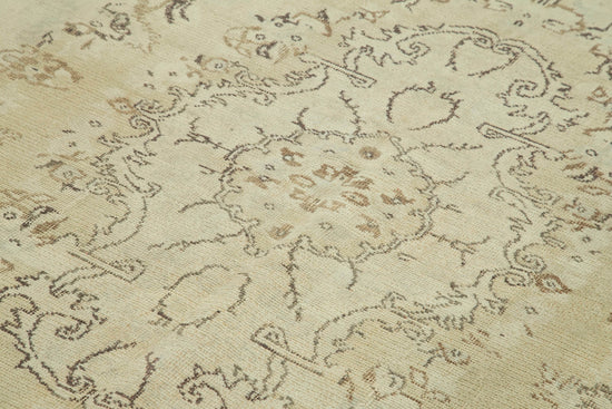6x10 Beige Turkish Vintage Area Rug - 39293