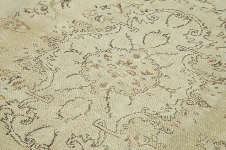 6x10 Beige Turkish Vintage Area Rug - 39293