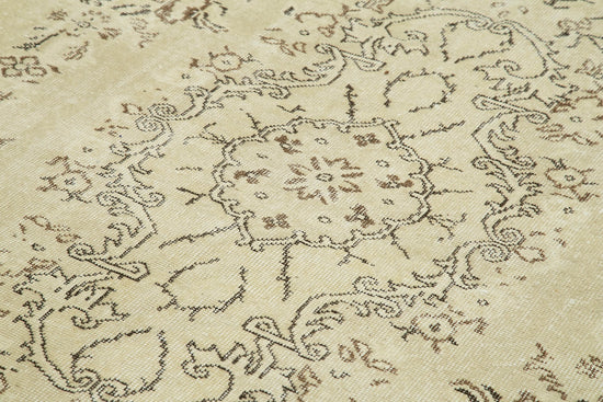 6x10 Beige Turkish Vintage Area Rug - 39294