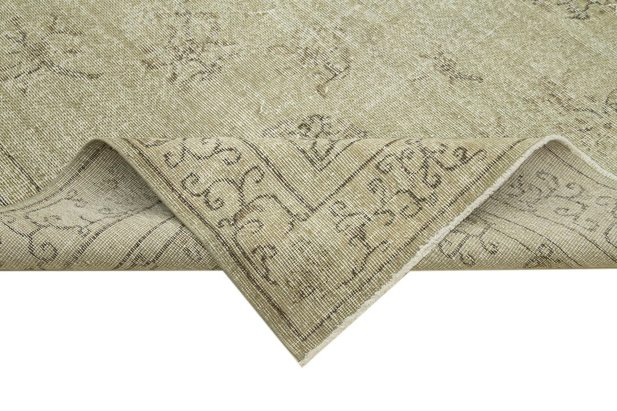 6x10 Beige Turkish Vintage Area Rug - 39298