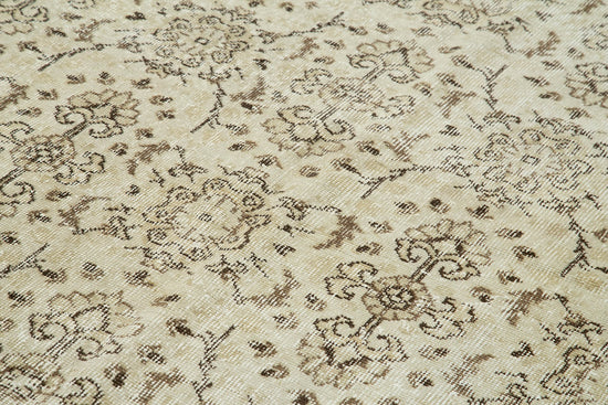 6x10 Beige Turkish Vintage Area Rug - 39300