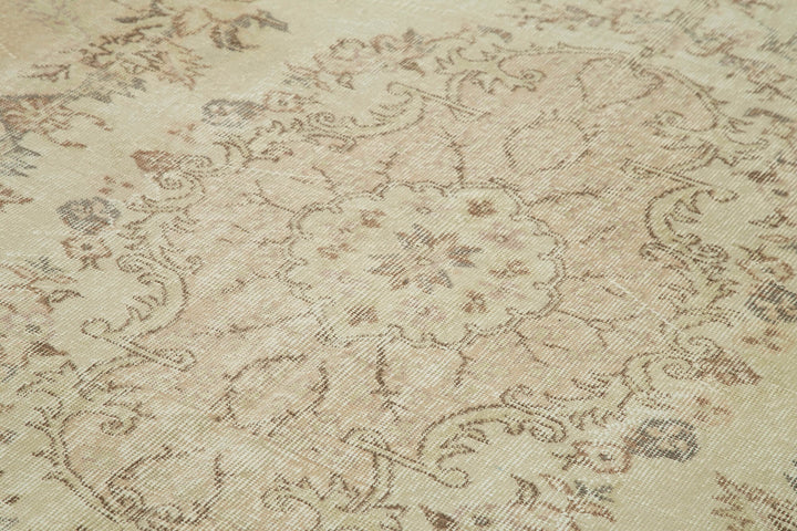 6x10 Beige Turkish Vintage Area Rug - 39301