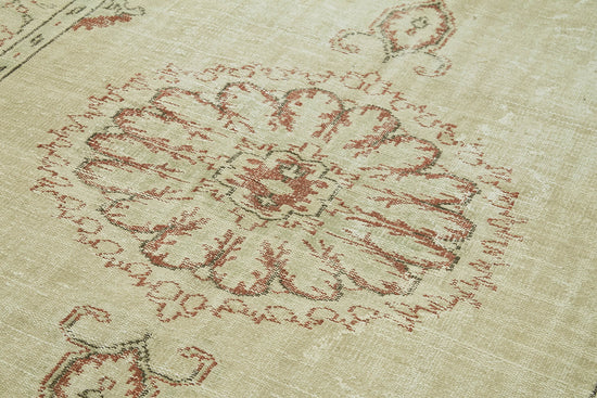 6x10 Beige Turkish Vintage Area Rug - 39303