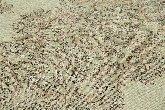 7x10 Beige Turkish Vintage Area Rug - 39304