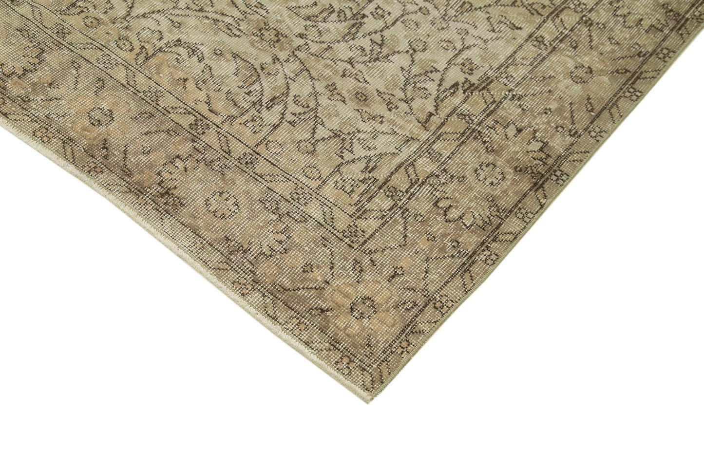 6x10 Beige Turkish Vintage Area Rug - 39307