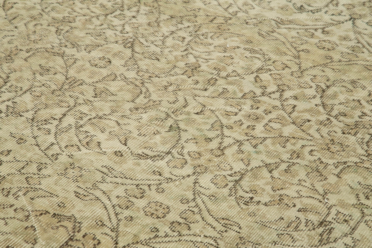 6x10 Beige Turkish Vintage Area Rug - 39307