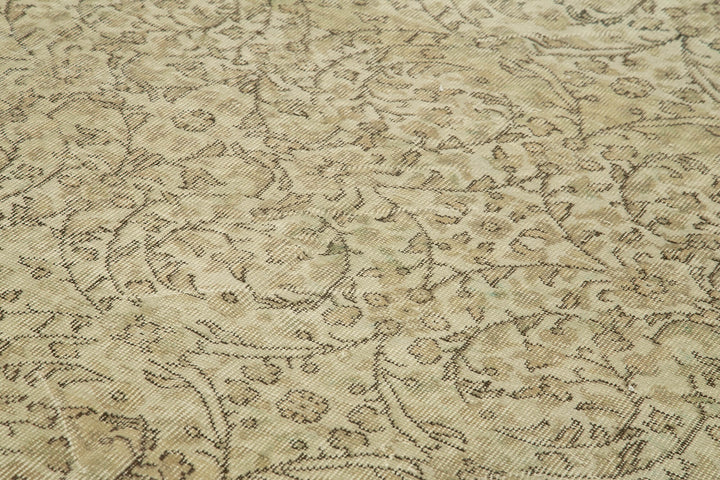 6x10 Beige Turkish Vintage Area Rug - 39307