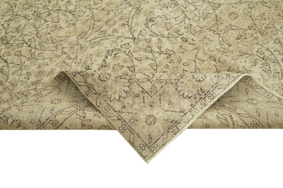 6x10 Beige Turkish Vintage Area Rug - 39307
