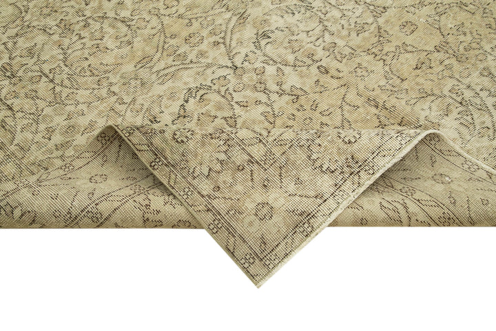 6x10 Beige Turkish Vintage Area Rug - 39307