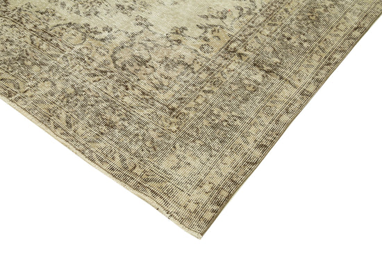 7x10 Beige Turkish Vintage Area Rug - 39312