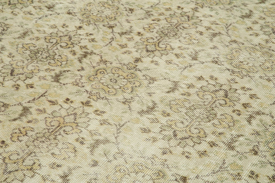 6x10 Beige Turkish Vintage Area Rug - 39318