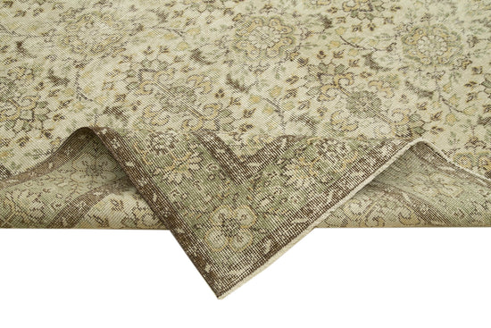 6x10 Beige Turkish Vintage Area Rug - 39318