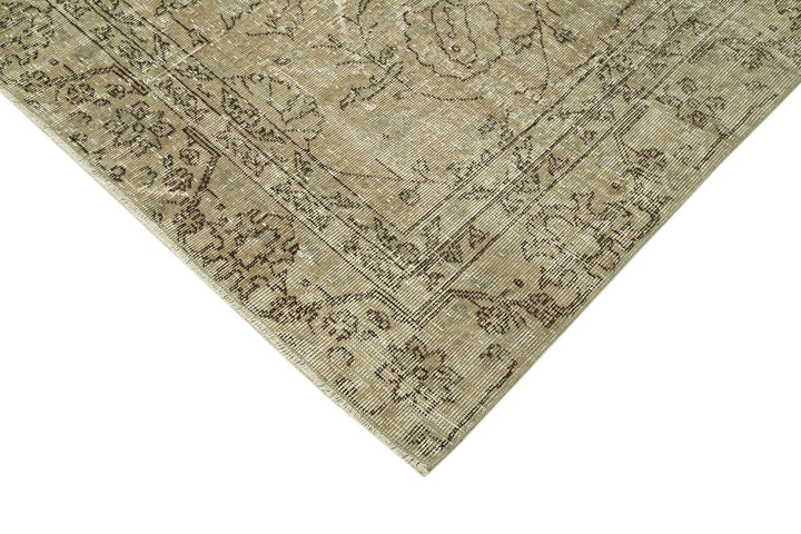 6x10 Beige Turkish Vintage Area Rug - 39321