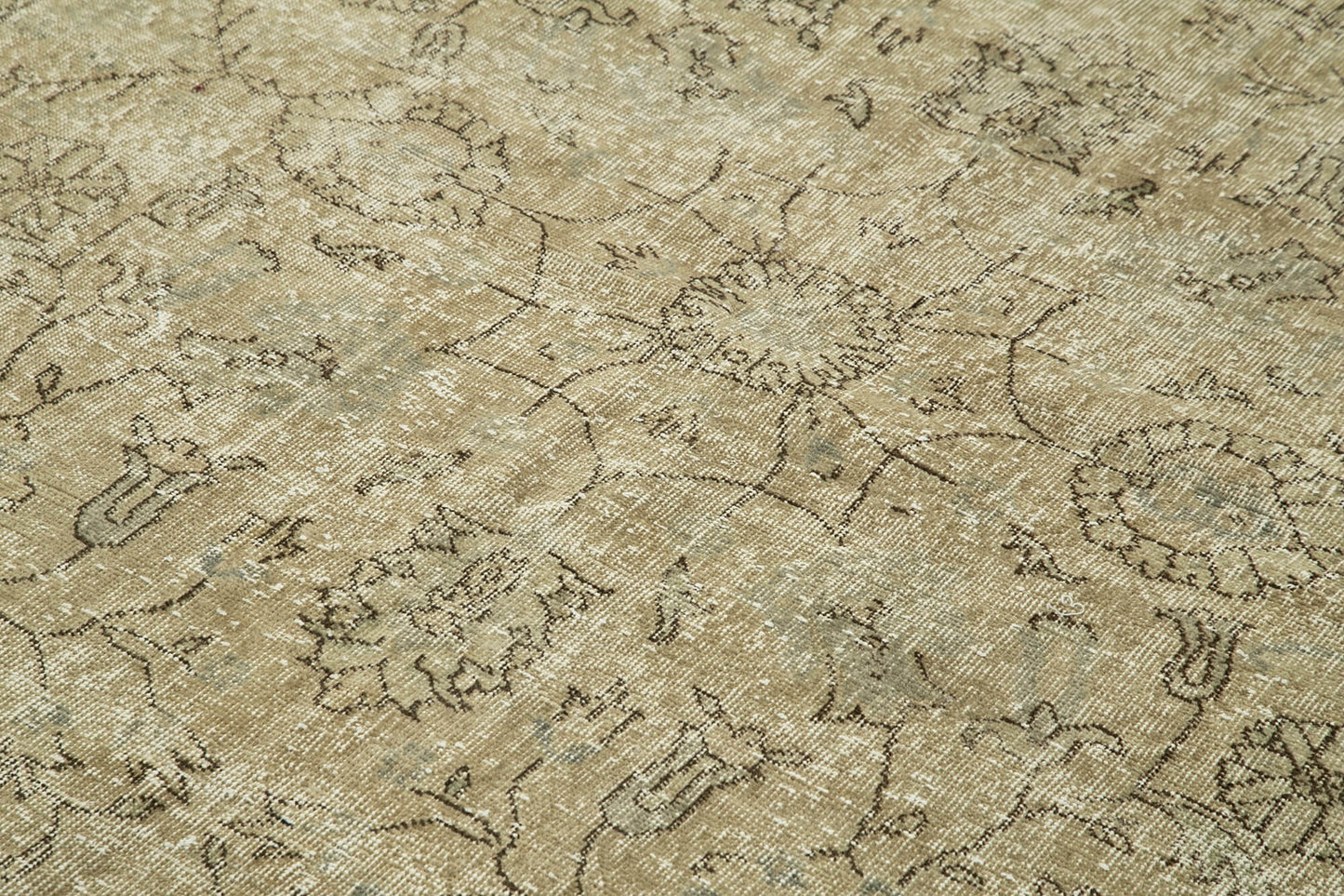 6x10 Beige Turkish Vintage Area Rug - 39321