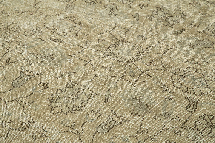 6x10 Beige Turkish Vintage Area Rug - 39321