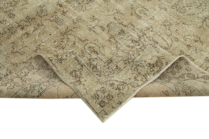 6x10 Beige Turkish Vintage Area Rug - 39321