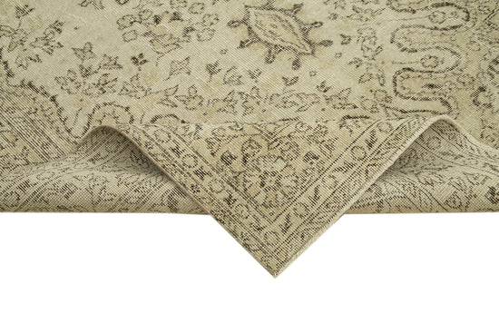 6x10 Beige Turkish Vintage Area Rug - 39323