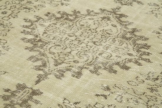 6x10 Beige Turkish Vintage Area Rug - 39324