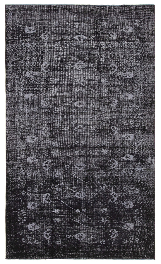 5x9 Black Overdyed Rug - 39386