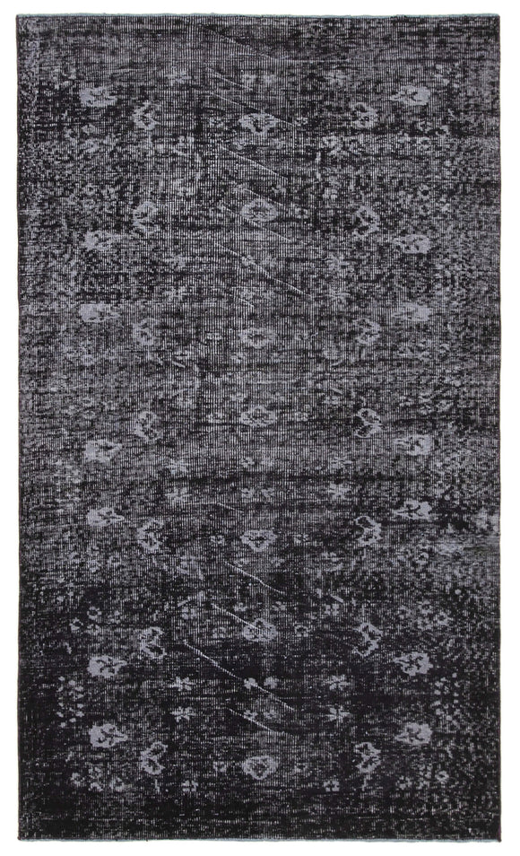5x9 Black Overdyed Rug - 39386