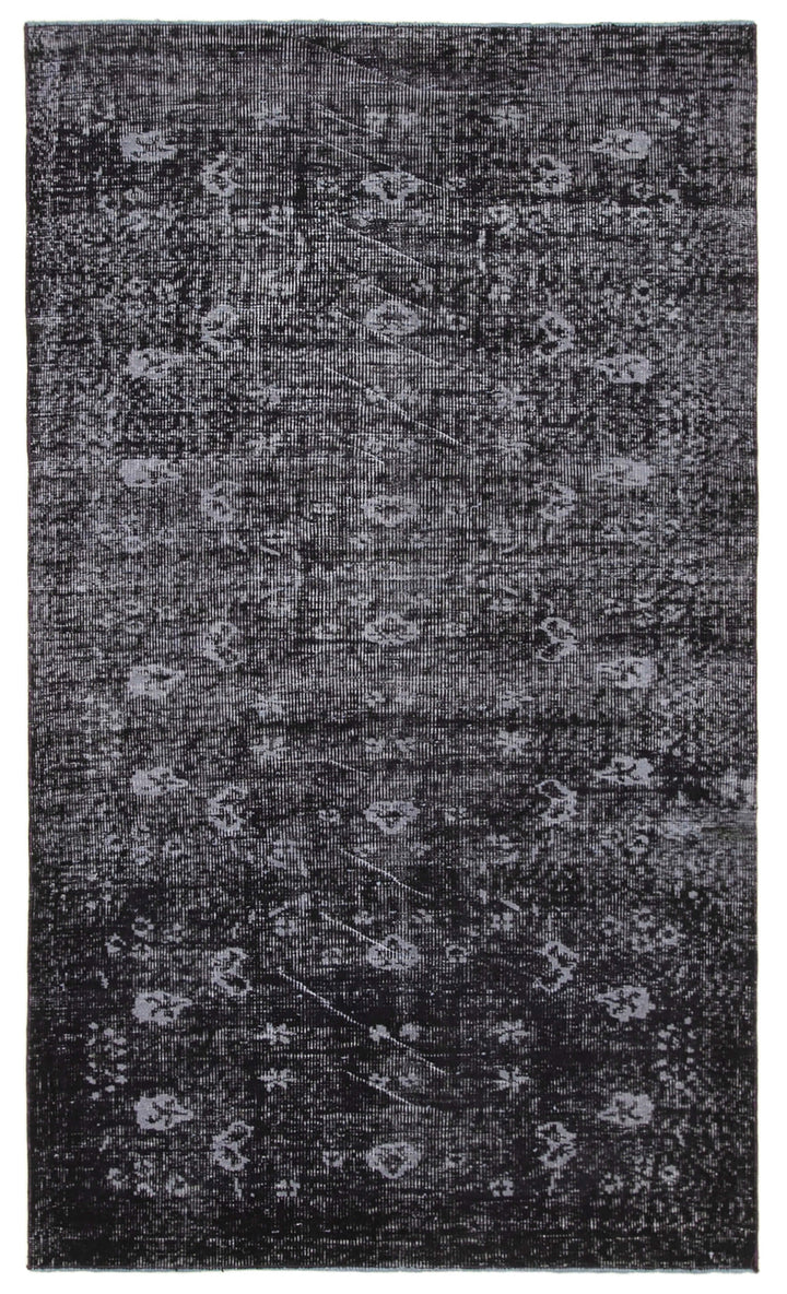 5x9 Black Overdyed Rug - 39386
