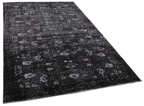 5x9 Black Overdyed Rug - 39386