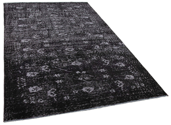 5x9 Black Overdyed Rug - 39386