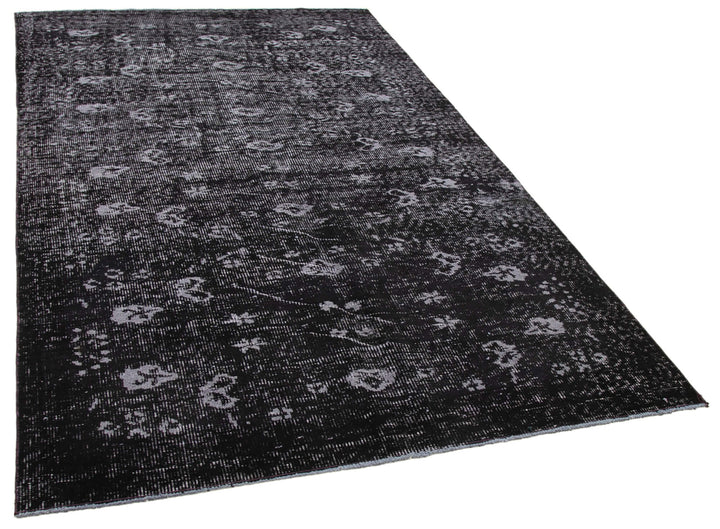 5x9 Black Overdyed Rug - 39386