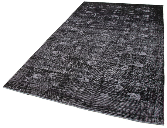 5x9 Black Overdyed Rug - 39386