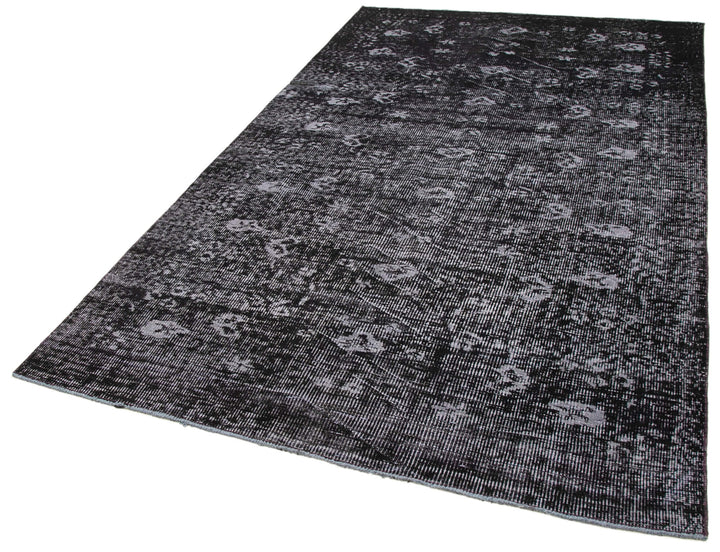 5x9 Black Overdyed Rug - 39386