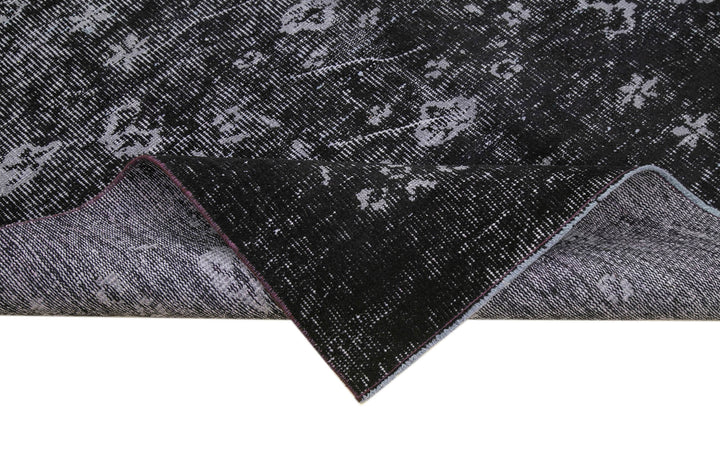 5x9 Black Overdyed Rug - 39386