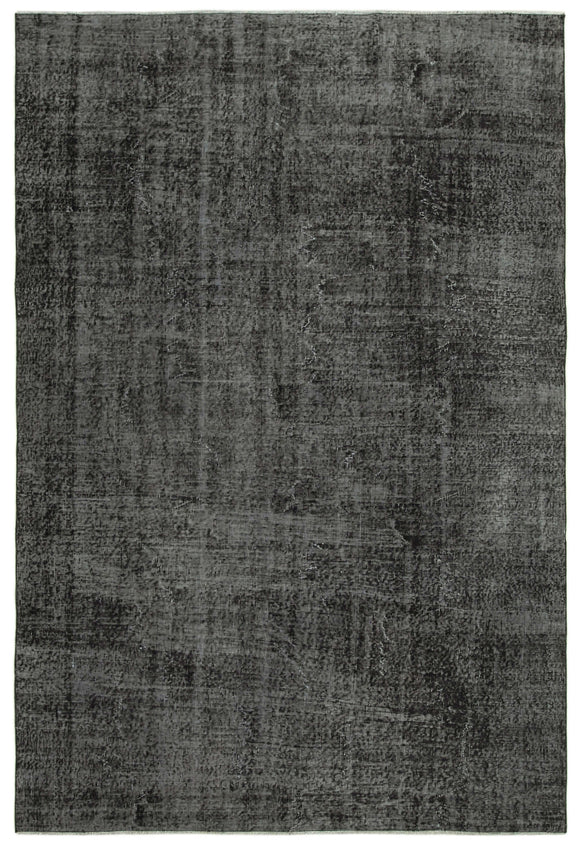 7x10 Black Overdyed Rug - 39423