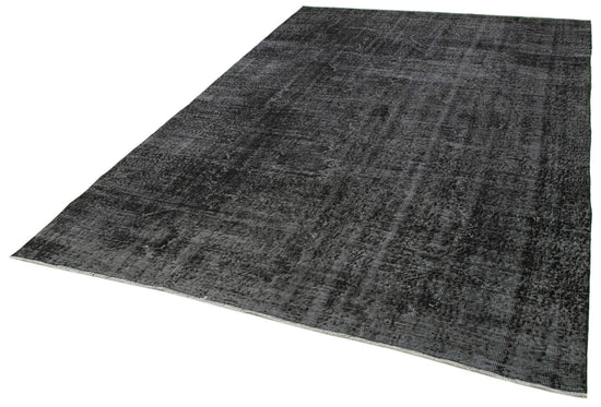7x10 Black Overdyed Rug - 39423