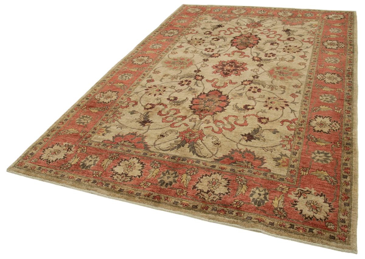 6x9 Beige Oushak Rug - 39643