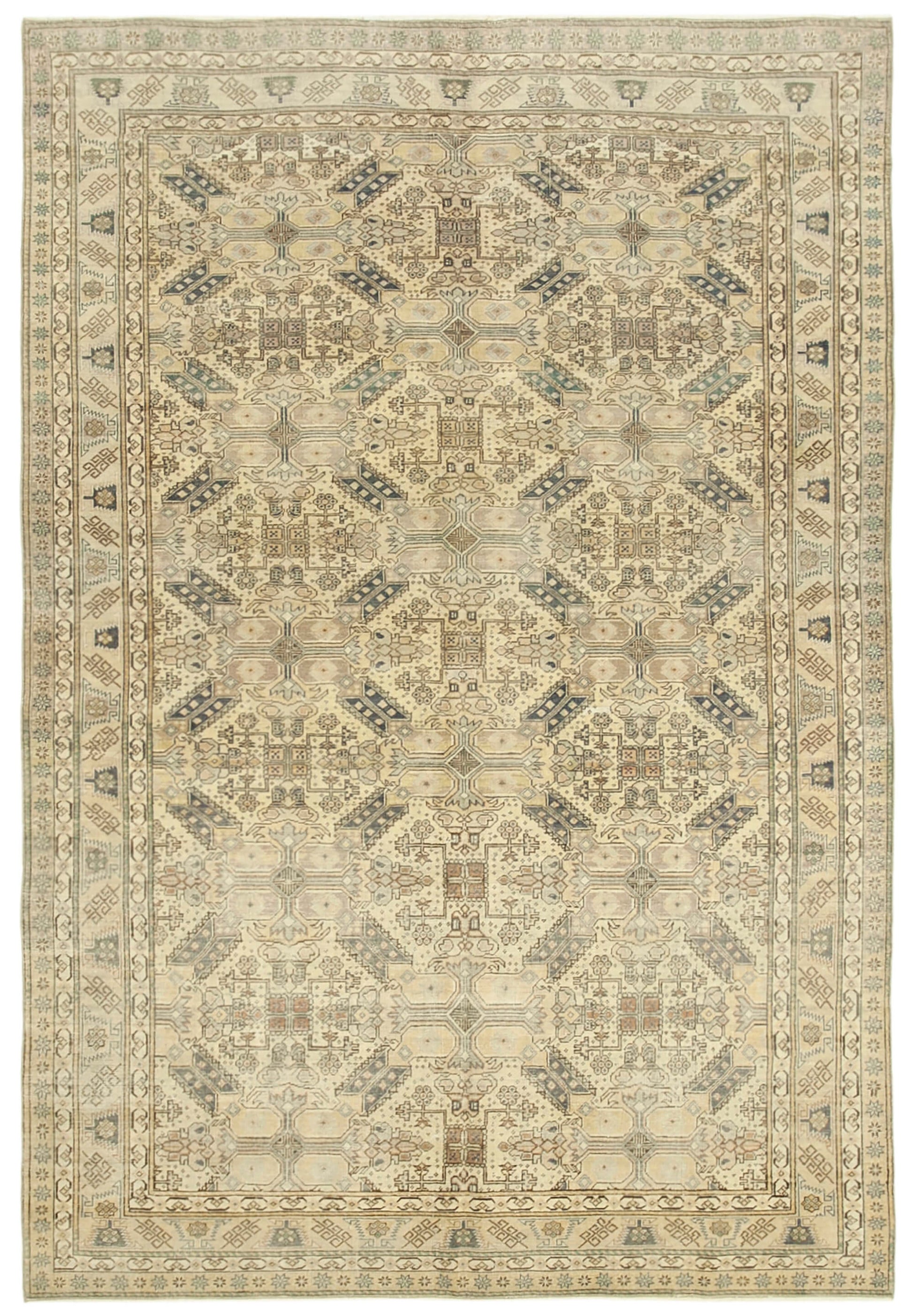 6x9 Beige Vintage Rug - 39652