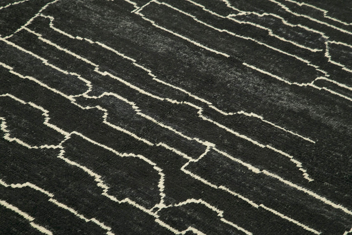 6x9 Black Moroccan Rug - 39699