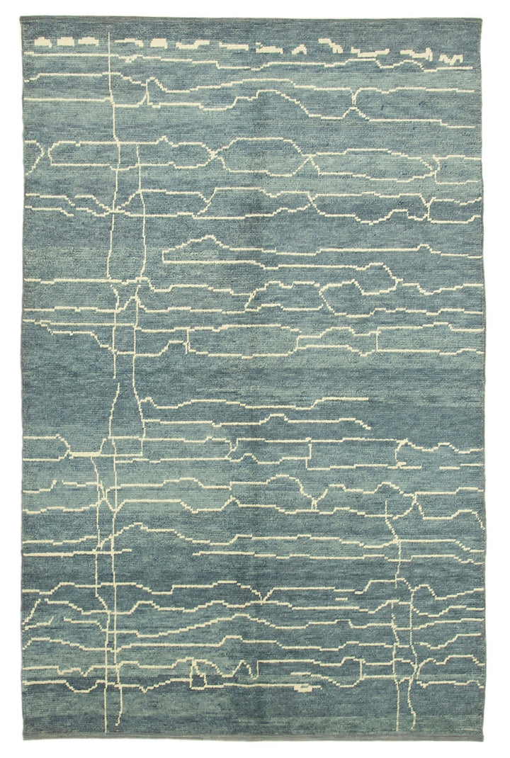 6x10 Blue Moroccan Rug - 39701