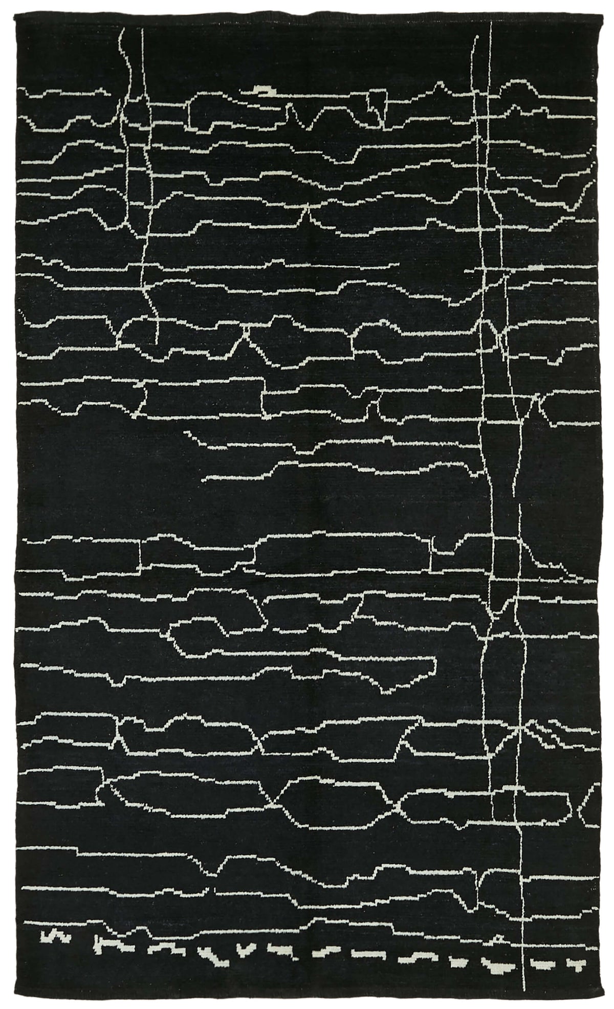 6x10 Black Moroccan Rug - 39711