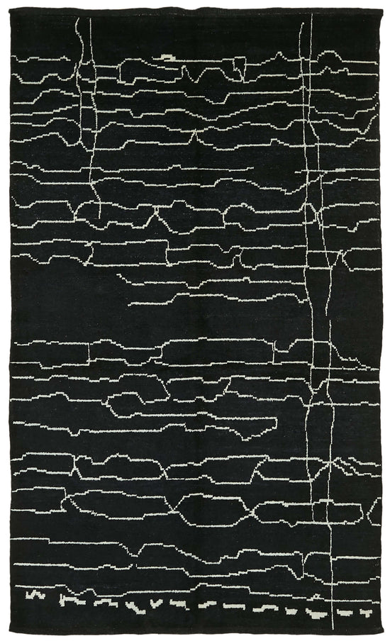 6x10 Black Moroccan Rug - 39711
