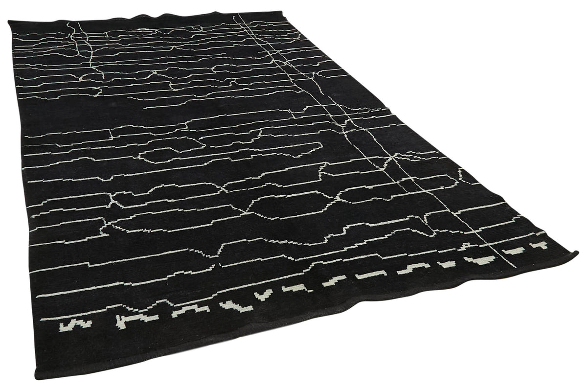6x10 Black Moroccan Rug - 39711