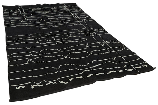 6x10 Black Moroccan Rug - 39711