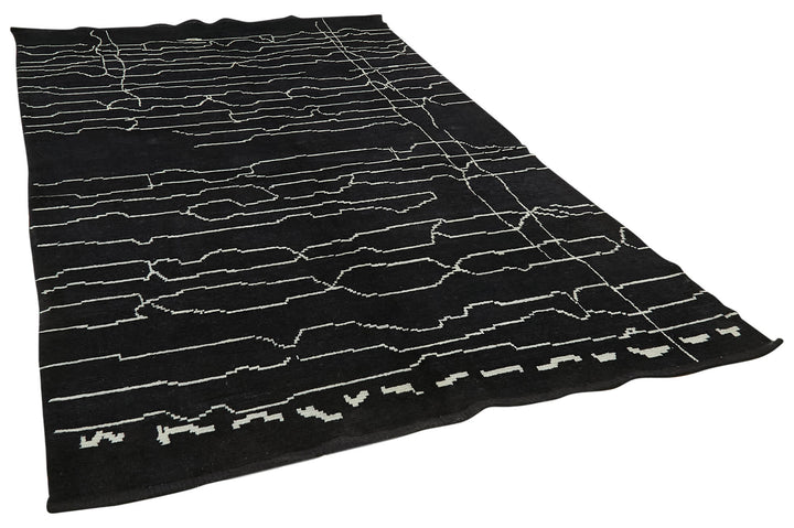 6x10 Black Moroccan Rug - 39711