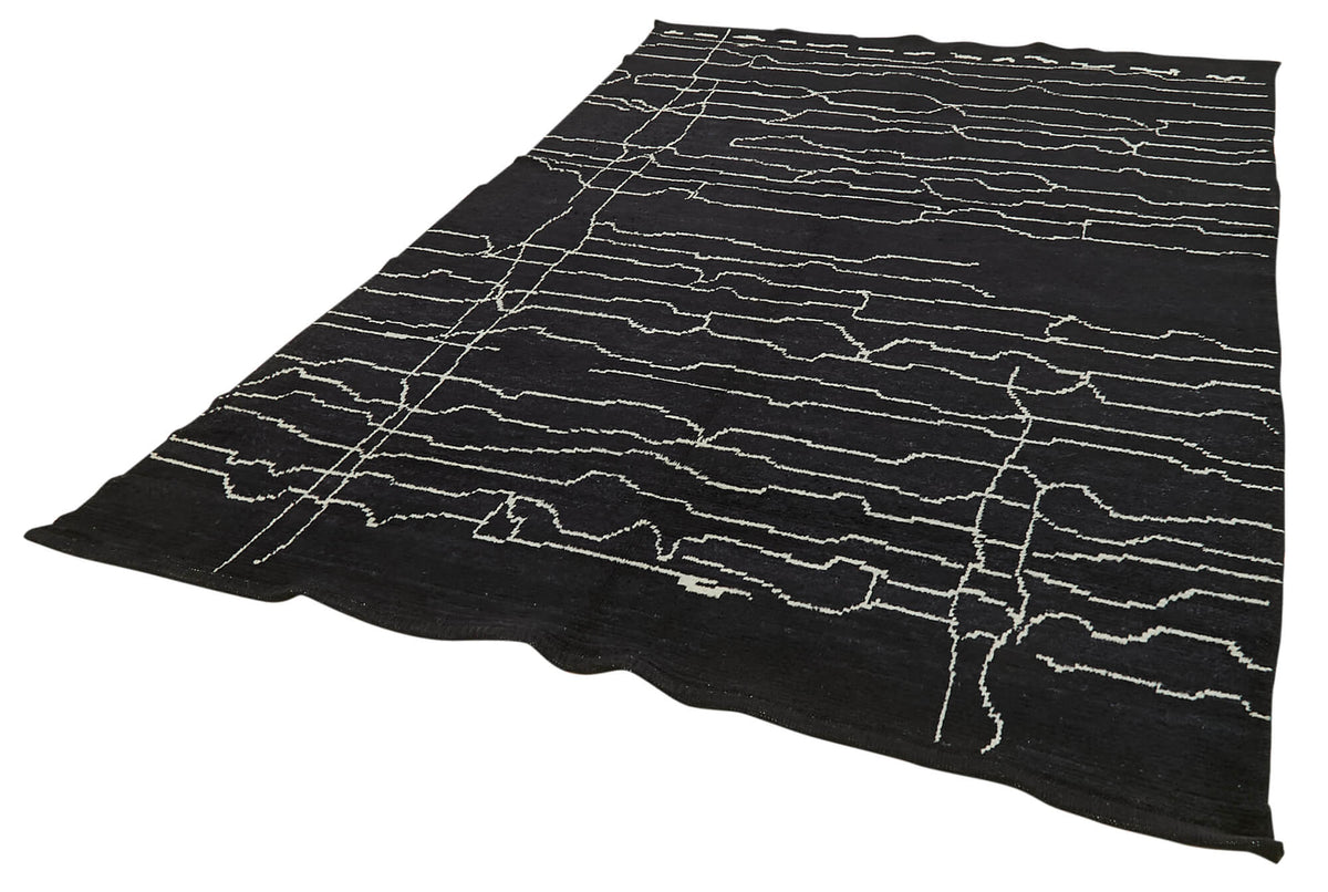 6x10 Black Moroccan Rug - 39711