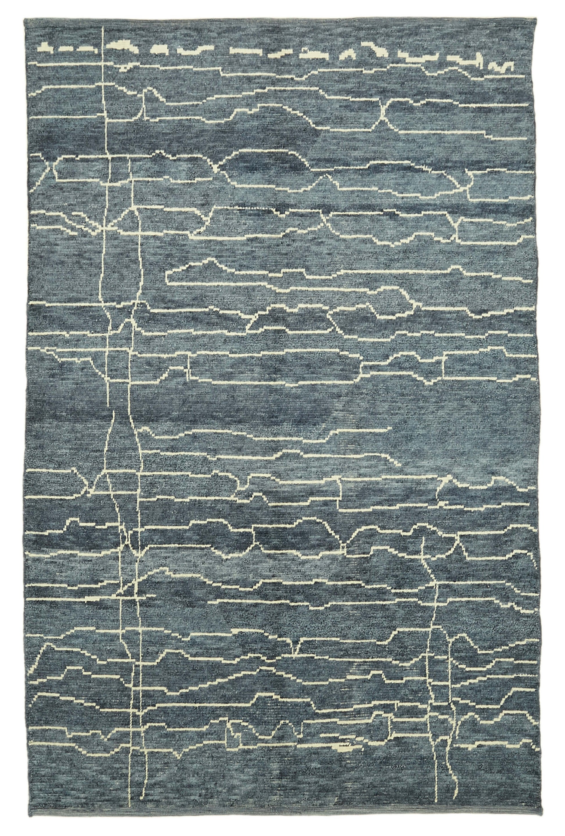 7x10 Blue Moroccan Rug - 39713