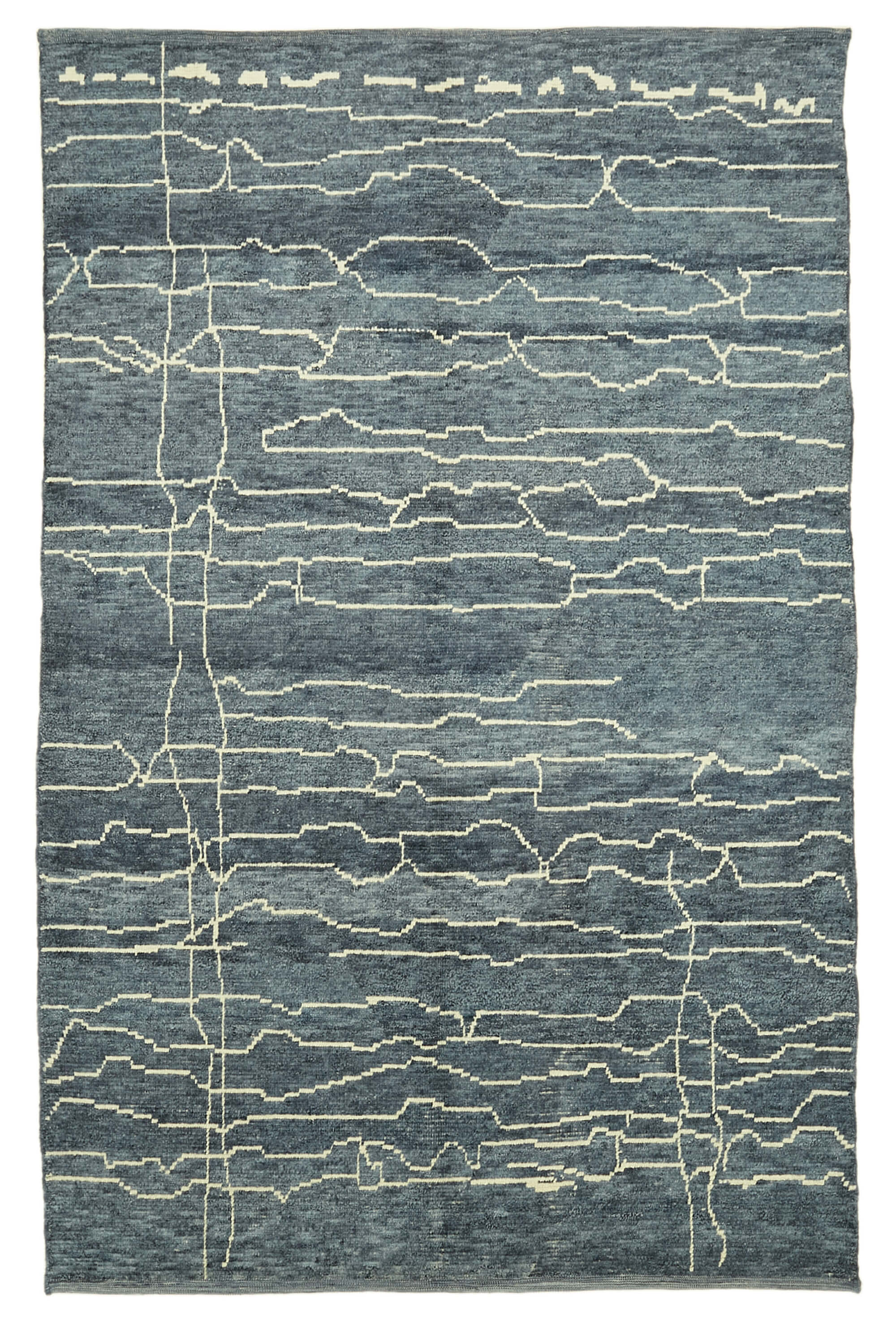 7x10 Blue Moroccan Rug - 39713