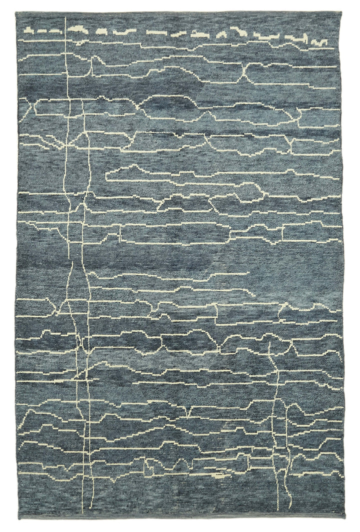 7x10 Blue Moroccan Rug - 39713